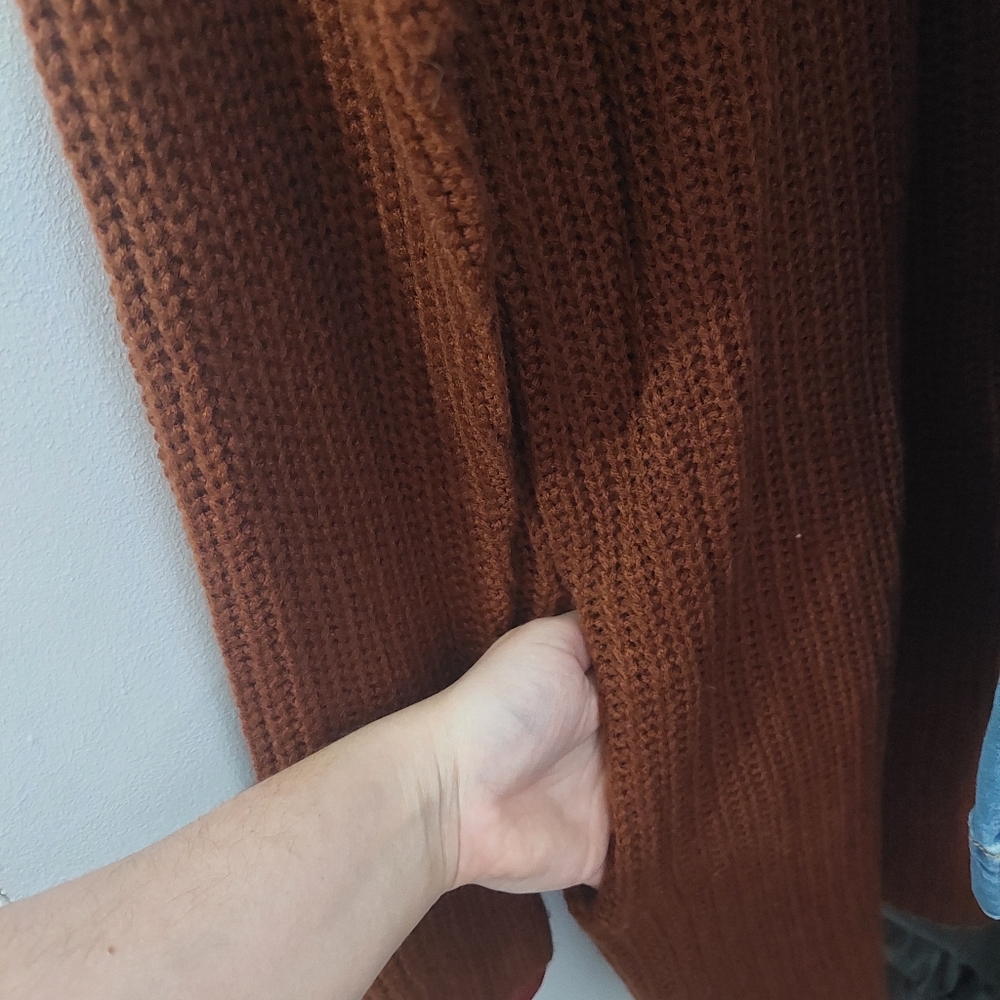 Rust Brown Sweater Dress - Picture 3 of 3
